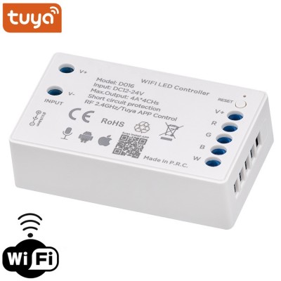 Smart WiFi Dimmer Μηχανισμός για Ταινία LED RGB/RGB+W 16A 5-24V DC IP20 30-3616